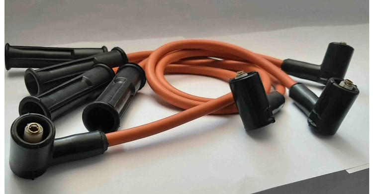 وایر تقویتی پراید ساژم دو سر برنجی ۰.۸ میلی تمام سیلیکونی صفر اهم بوش