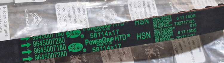 تسمه تایم پژو ۴۰۵ پاورگریپ اروپا گیتس ۵۸۱۱۴ دندانه اصلی اورجینال